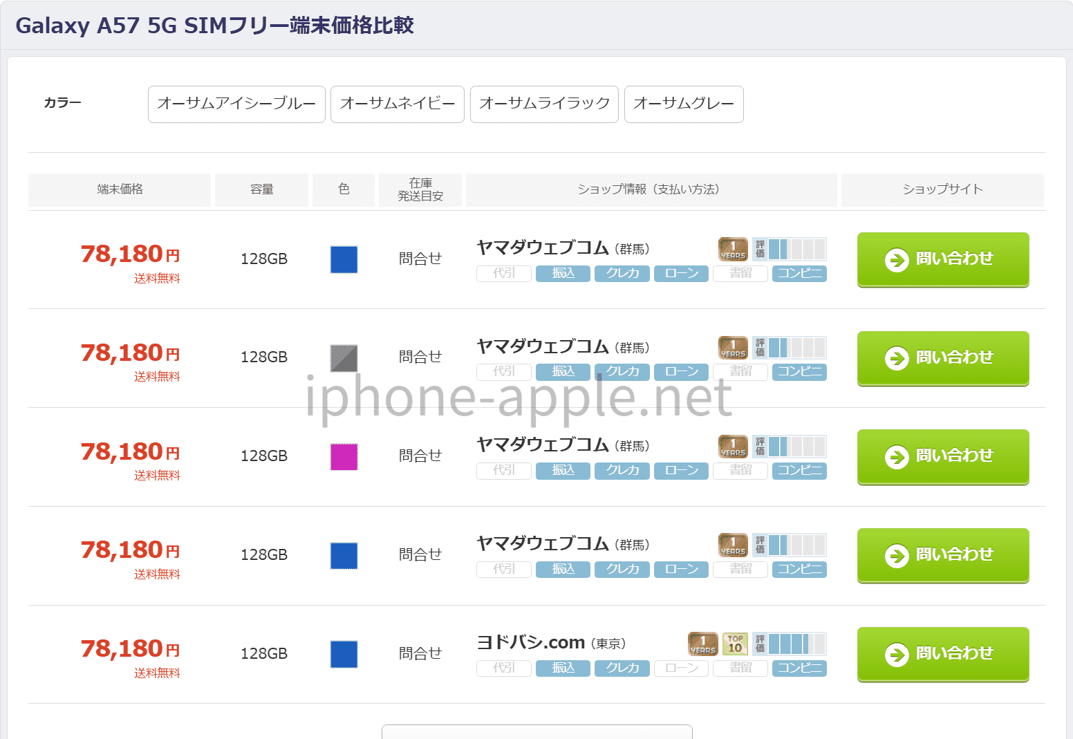1ShopMobileの最安比較