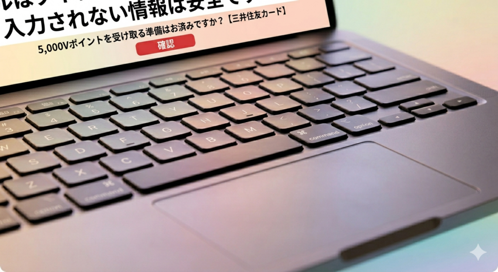 5,000Vポイントを受け取る準備はお済みですか？【三井住友カード】という身に覚えのないメールついて